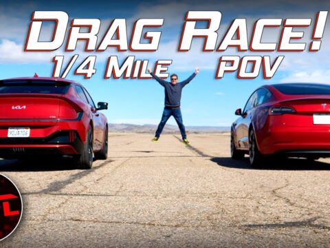 Kia EV6 GT против Tesla Model 3 Performance Drag Race завершилась именно так, как и ожидалось