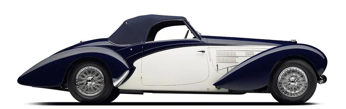 Этот тщательно отреставрированный Bugatti Type 57C Aravis «Special Cabriolet», настоящее произведение искусства